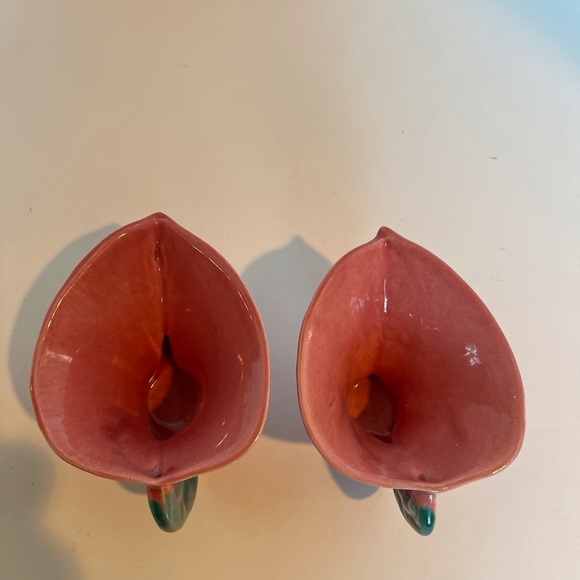 Whapeton Rosemead Pottery Lily Shaped Sugar Bowl and Creamer 1940s - Picture 6 of 12